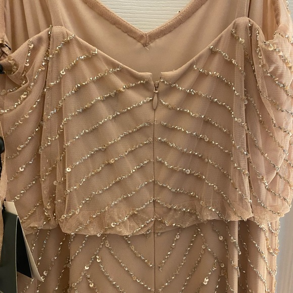 NEW WITH TAGS Adrianna Papell Long Blouson Dress, color “Blush”, SZ 6 - Picture 4 of 5